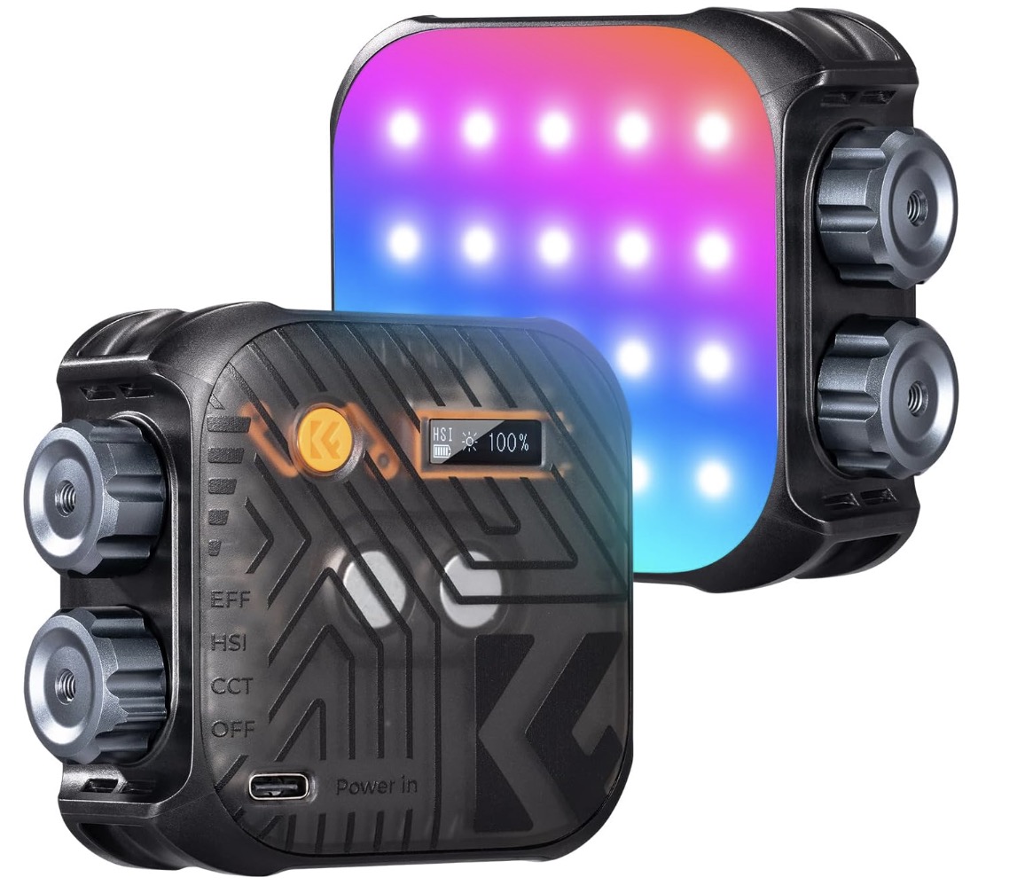 Photos of the K&F RGB Video Light from two sides