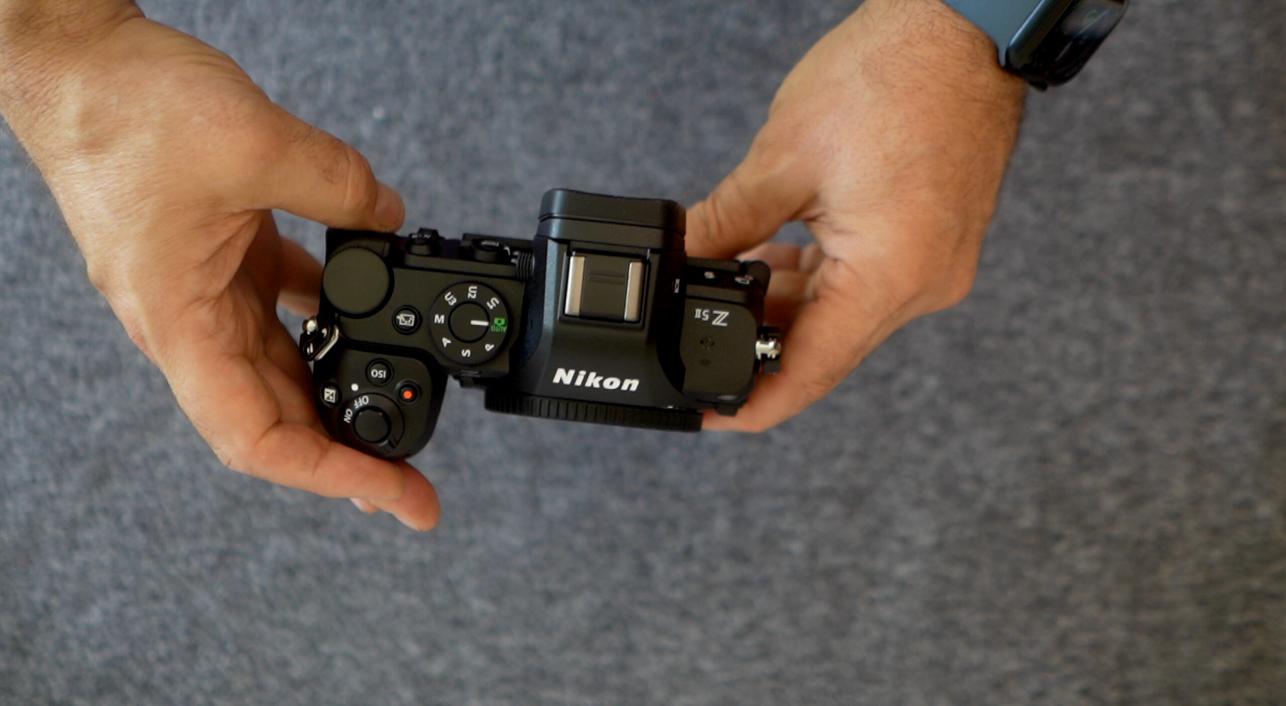 The top deck of the Nikon Z5 II camera