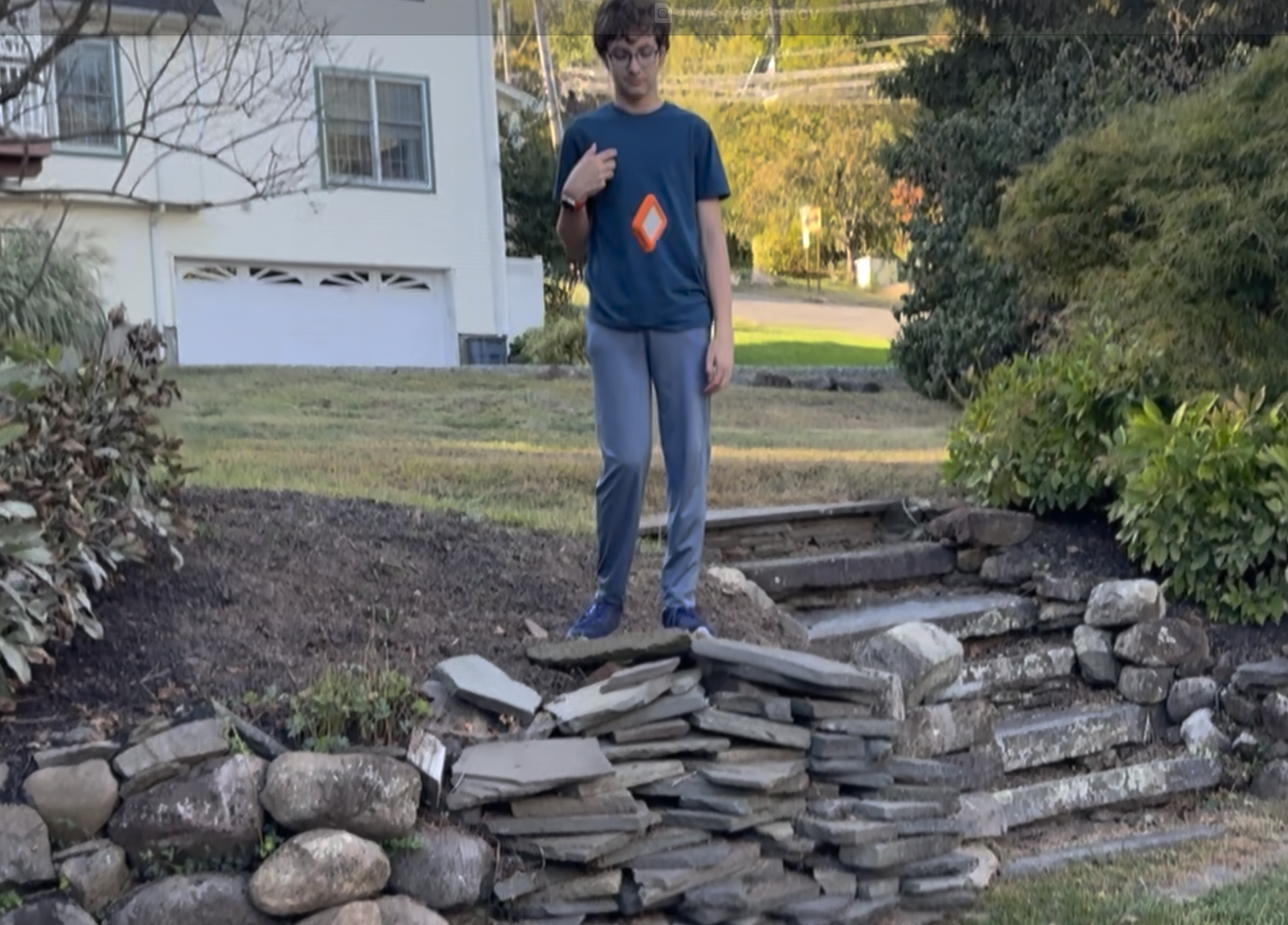 The LaCie ruggged SSD in mid air being tossed to test the durability